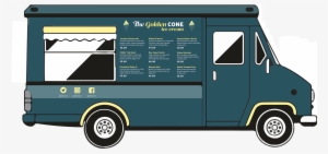 Fictitious Ice Cream Truck With Billboard And Banner - Food Truck