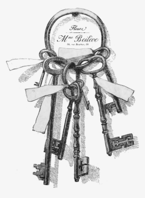 Vintage Rustic Key - Bunch Of Keys Sketch