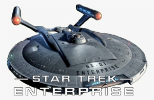 Enterprise Tv Show Image With Logo And Character - Star Trek Starship Enterprise Nx-01