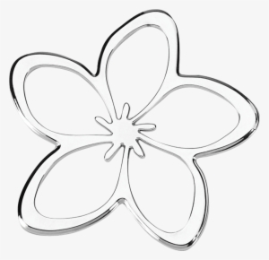 Plumeria Flower 3d Chrome Plated Sticker