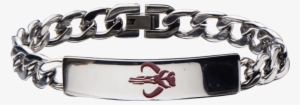 Star Wars Mandalorian Symbol Id Curb Chain Bracelet - "star Wars Mandalorian Symbol Id Curb Chain Bracelet"