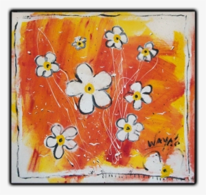 Flower Power Canvas 34 X 36 - Impatiens