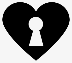 Keyhole In Black Heart Comments - Heart Keyhole