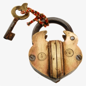 Brass Simple Hidden Key Hole Puzzle Lock - Lock
