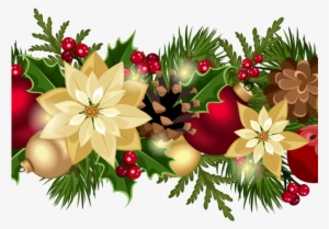 Poinsettia Clipart Top Border - Flower Wedding Decorations Png