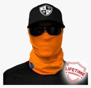 Tactical Orange Face Shield Lightweight Bandana & Spf40 - Sun Protective Face Shield