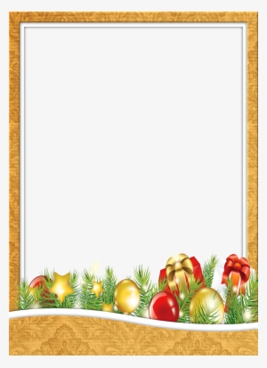 Yellow Christmas Transparent Png Photo Frame With Presents