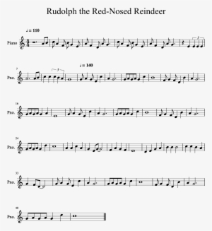 rudolph the red nosed reindeer melody score - rudolph the red nosed reindeer melody
