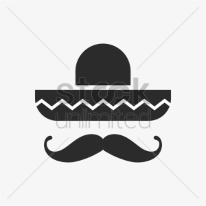 Hat And Vector Image Stockunlimited Graphic - Mustache Sombrero Transparent