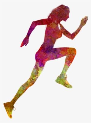 bleed area may not be visible - woman runner running jogger jogging silhouette 02