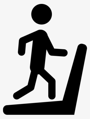 Man Silhouette Running On Treadmill Machine Comments - Treadmill Clipart No Background