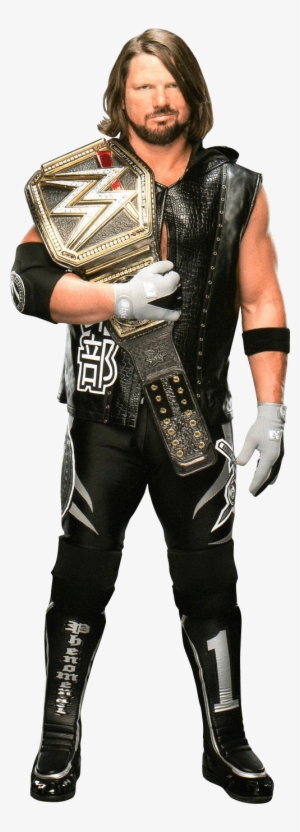 Click To Enlarge - Aj Styles Wwe World Champion Png