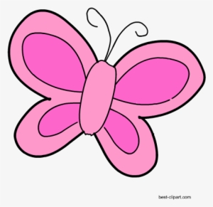 Pink Butterfly Clipart - Clip Art