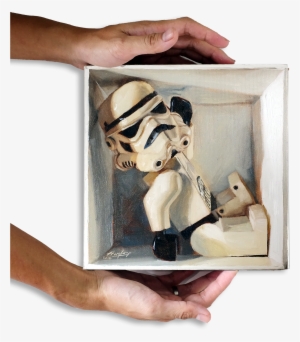 Stormtrooper In A Box - Canvas Print
