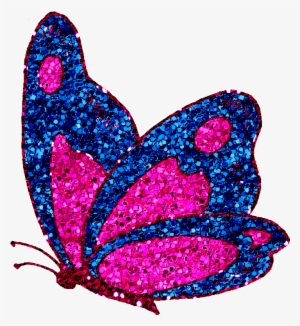 Coral Butterfly Png Graphic Royalty Free Stock - Butterflies Glitter