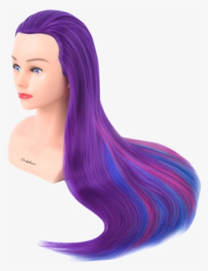 Perfehair 24" Cosmetology Mannequin Head -dark Purple - Manikin Doll Heads
