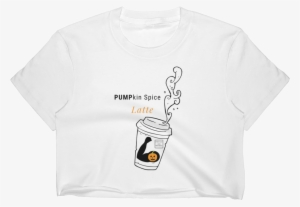 Pumpkin Spice Latte Crop Top - Cartoon