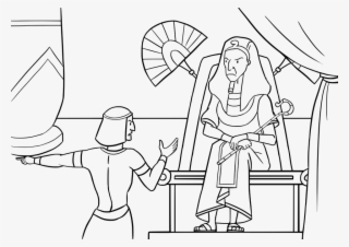 Pharaohs In The Bible Burning Bush Coloring Book Bible - Moses Meet Pharaoh Clipart Black And White