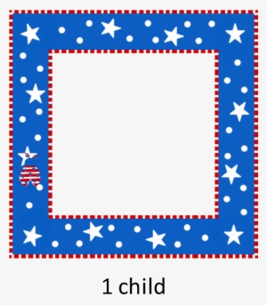 1 Child Page Template - 4th Of July Frame