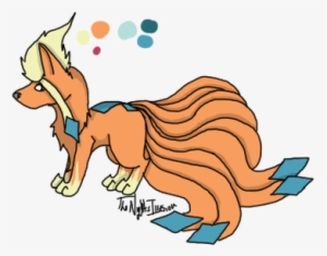 Glacial Fire The Ninetails X Glaceon Design And Art - Cartoon