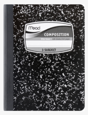 Composition Notebook Cover Png - Mead Composition Book, 3 Subject, Wide Ruled