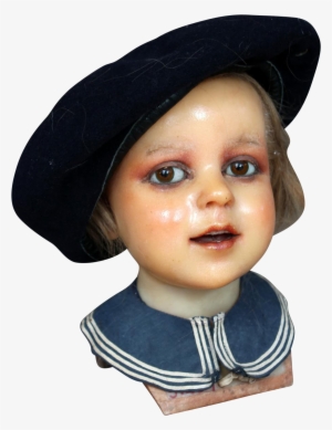 A Wonderful Life Size Wax Child Bust Mannequin Head - Mannequin