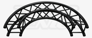 5 180 Arc Matte Black F34 Square Truss Circle - Curved Arched Roof Truss