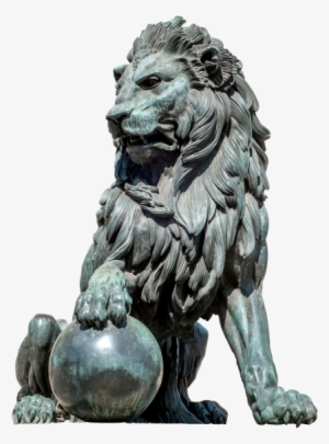 Lion With Ball Png By Evelivesey D89x713 E1436285990535 - Lion Statue Png