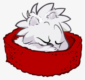 Arctic Fox Puffle Sleep - Portable Network Graphics