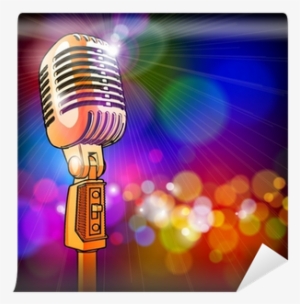 Golden Microphone In The Light Colored Lights Wall - Top By Home Free