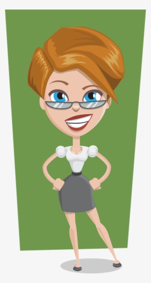 Confident Business Lady - Animated Lady With Glasses