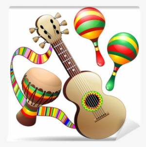 Svg Freeuse And Bongo Chitarra E Percussioni Wall Mural - Mexican Musical Instruments Clipart
