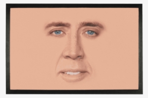 Cage Face ﻿sublimation Doormat - Nick Cage