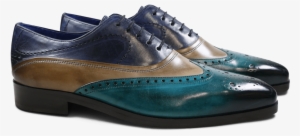 Oxford Shoes Lewis 4 Turquoise Smog Navy