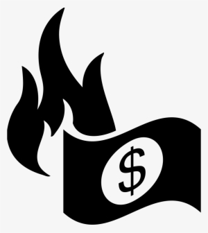 Burning Dollar Paper Bill - Burning Dollar Sign Png