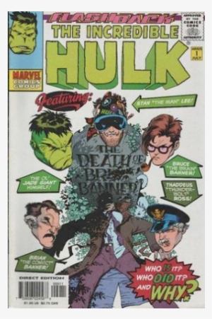 Купете Comics 1997 07 The Incredible Hulk 1 Flashback - Stan Lee Autographed The Incredible Hulk Comic Book-