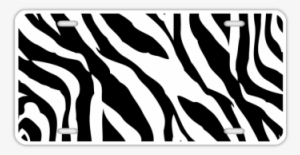 Zebra License Plate - Vehicle Registration Plate