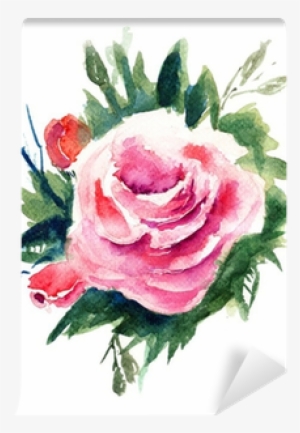 Roses Flowers, Watercolor Painting Wall Mural • Pixers® - Watercolor Painting