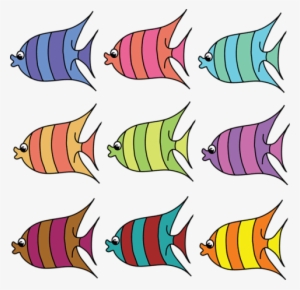 Set Of Cartoon Fish Vector - Sea Creatures Clipart