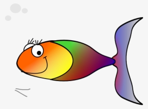 Rainbow Fish Clip Art At Clker Vector Royalty - Transparent Rainbow Fish Cartoon