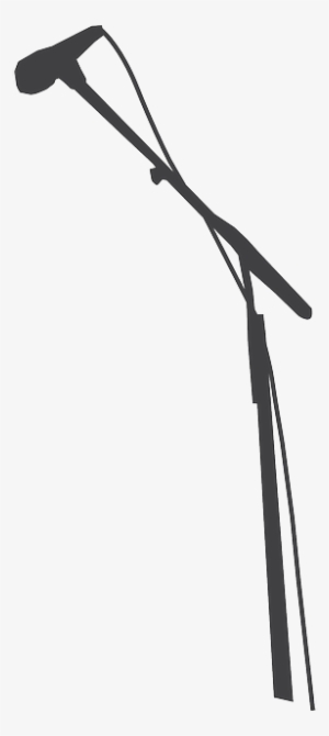 Mic, Microphone, Stage, Stand, Sound, Audio - Microphone Stand Silhouette Png