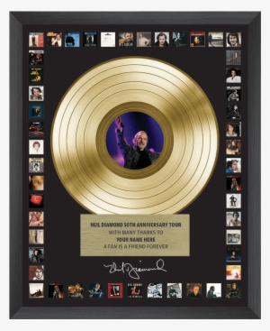 50th Anniversary Tour Custom Commemorative Plaque - Neil Diamond 50 - 50th Anniversary Collection