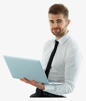 The Office Hero - Guy With Laptop Png