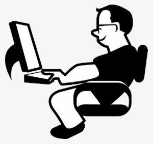 Mb Image/png - Guy On Computer Clipart