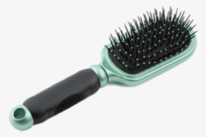 Hair Brush Black And Green - Things We Use For Personal Hygiene