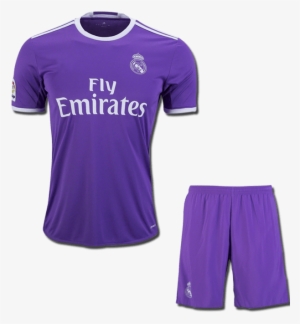 Kids Real Madrid Football Jersey And Shorts Away 16