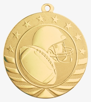Picture Of Football Starbrite Medal - 1st Place Gold Medal