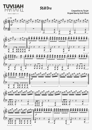 Still Dre Sheet Music Composed By Composition By Tuvijah - Ноты Still Dre