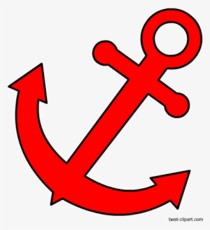 Free Red Anchor Png Cip Art Image - Transparent Background Anchor Clipart