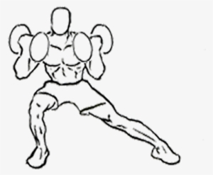 Dumbbell Lateral Lateral Lunges To Biceps Curl